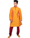 Orange Kurta Art Silk Chudidaar
