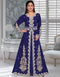 Modern Dark Blue Pearl Decorated Moroccan Kaftan