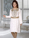Muslim White Georgette Short Kaftan
