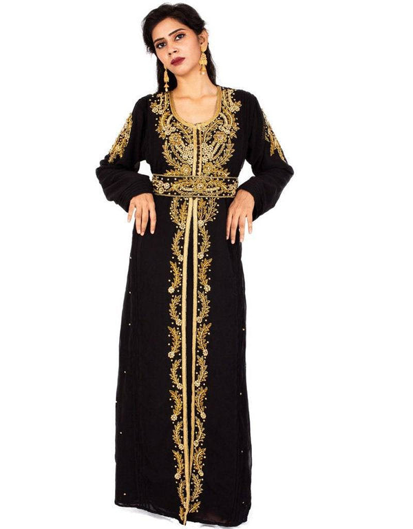 Modest Wedding moroccan Style caftan Green