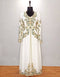 Islamic V neck Jacket Style embroidered kaftan Black