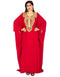 Trendy Party kaftan farasha patterned Red