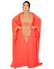 Modern A-line embroidered farasha dress Peach