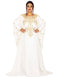 Women Party kaftan farasha patterned White