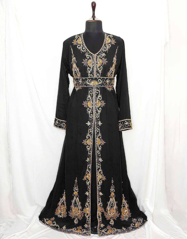 Muslimah Wedding moroccan Style caftan Black