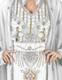 Trendy white Colored Embroidery worked Kaftan