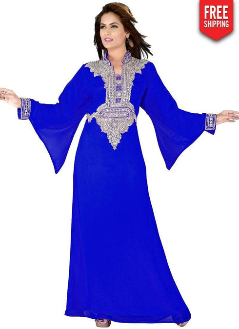 Carmine Fancy Bell Sleeve Slim Fit Kaftan