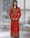 Copper Embroidered Kaftans Dress Smart