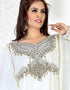 Dashing Faux Georgette Popular Kaftan-White