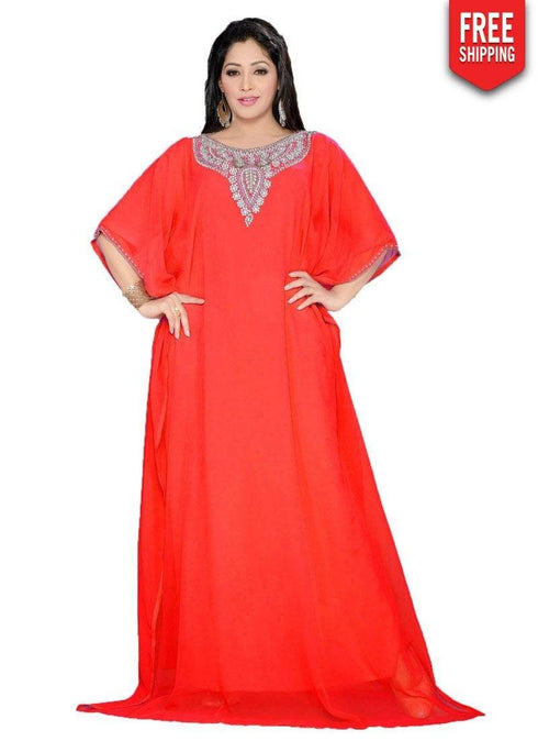Farasha Style Kaftan With Elbo Sleeve