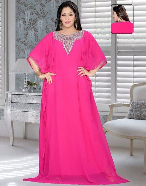 Farasha Style Kaftan With Elbo Sleeve