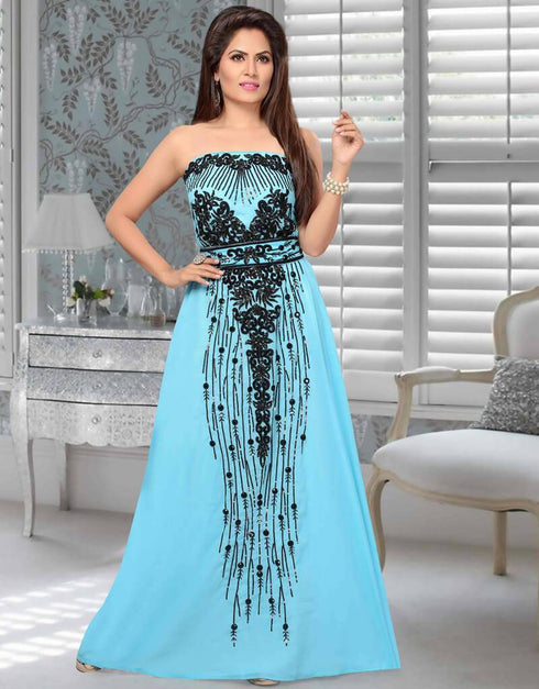 Fustan Beautiful Embroidery With Waist Belt