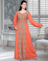 Heart neack pattern kaftan