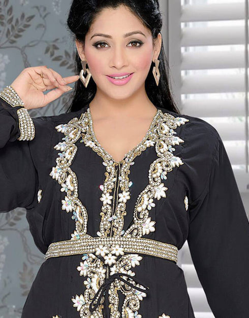 Jacket Style Party Wear Full Sleeve Kaftan