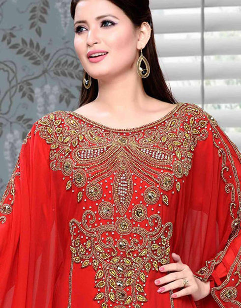 Kaftan in in golden work