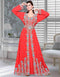 Kaftan with contrast embroidery