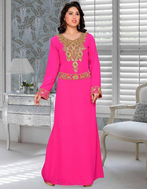 Kaftan With Golden Embroidery