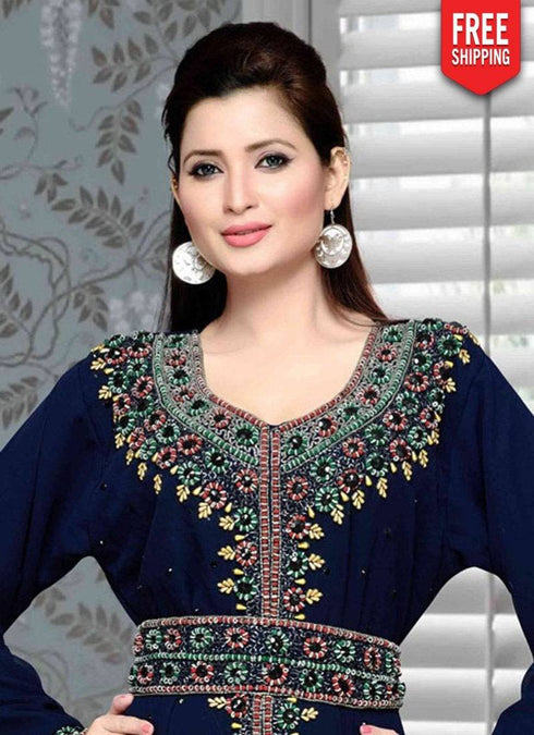 Kaftan with thread work