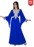 Medium Aquamarine Trendy Bell Sleeve Farasha Kaftan