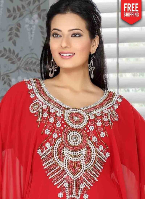 Mesmerizing Embroidered Long Kaftan
