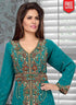 Morocan Kaftan with Beautiful Golden Embroidery