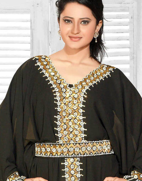 Moroccan Kaftan with Hand Embroidery
