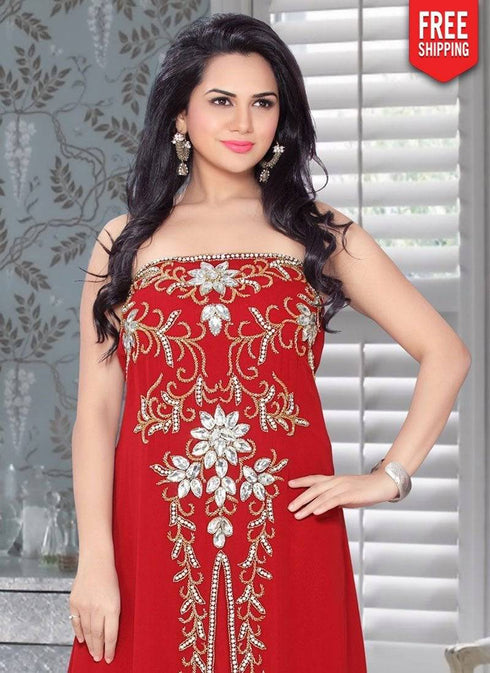 Party Wear Gold Hand Work Fusant