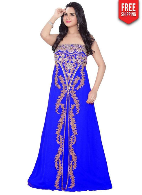 Party Wear Gold Hand Work Fusant