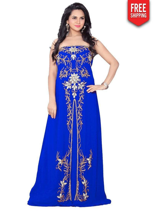Party Wear Gold Hand Work Fusant