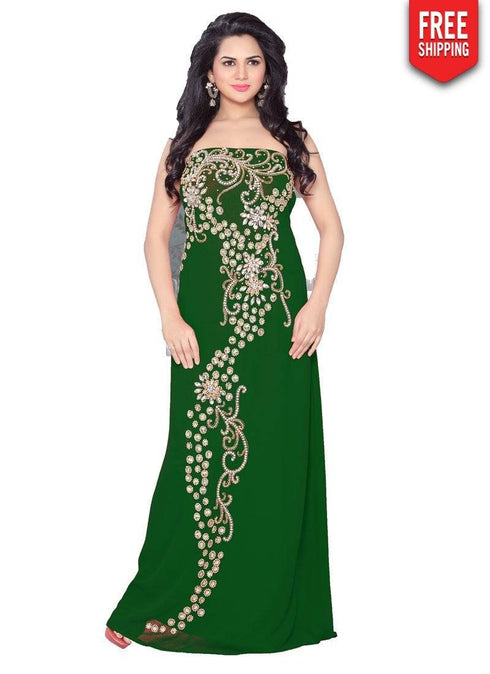 Party Wear Gold Hand Work Fusant