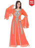 Plushy Faux Georgette Fancy Bell Sleeves Kaftan