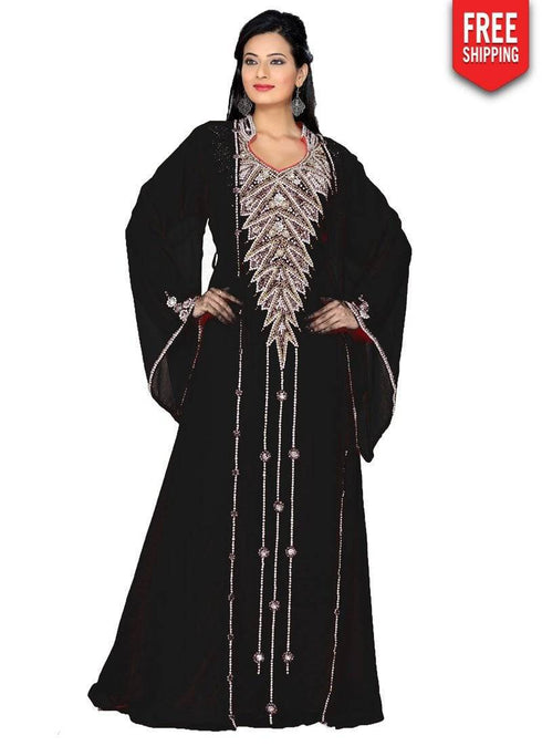 Scintillating Jacket Style Embroidered Kaftan
