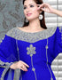 Silver embroidered party abaya