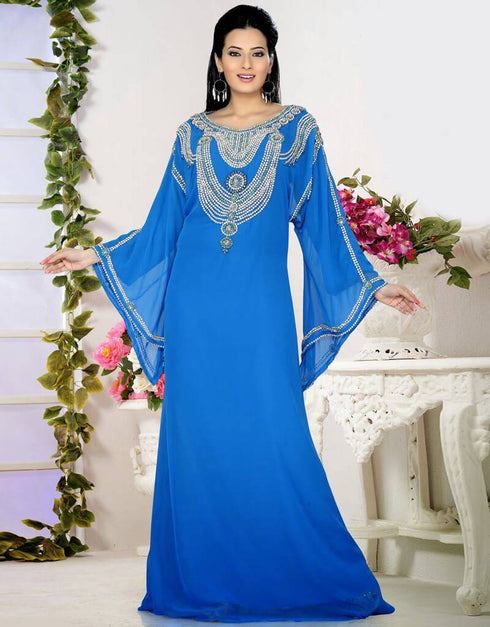 Sophisticated Designer Bell Sleeve Slim Fit Kaftan