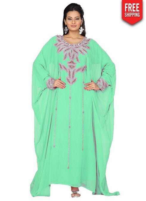 Trendy Embroidered Kaftan Style Dresses