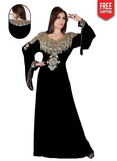 Tyrian Popular Bell Sleeve Slim Fit Kaftan