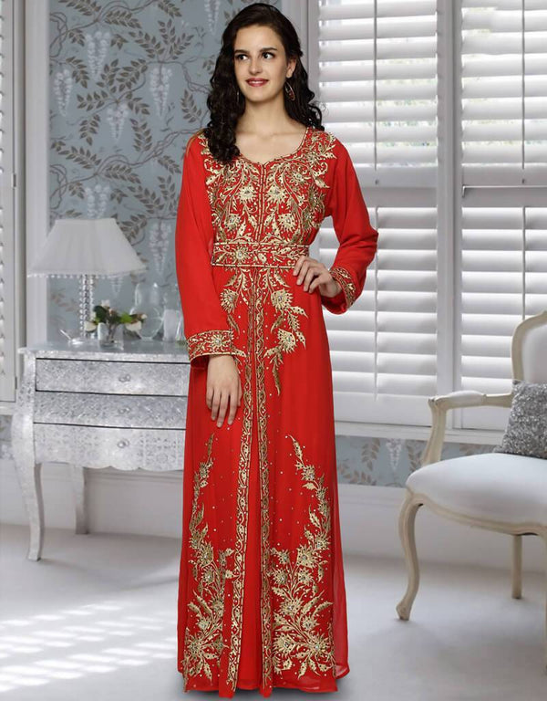 Upscale Embroidered Moroccan Kaftan
