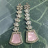 Baby Pink Earrings - Side View | Samyak Fashion