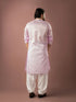 Baby Pink Linen Mens Kurta With Payjama - Back View | Samyak Fashion