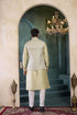Beige Banarasi Silk Mens Mans - Back View | Samyak Fashion