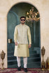 Beige Banarasi Silk Mens Mans - Side View | Samyak Fashion