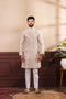 Beige Cotton Mens Kurta With Payjama - Front View | Samyak Fashion