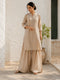 Beige Cotton Top Bottom - Front View | Samyak Fashion