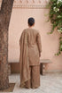 Beige Simmer Tissue Salwar Suits - Back View | Samyak Fashion