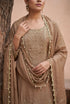 Beige Simmer Tissue Salwar Suits - Side View | Samyak Fashion
