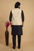 Black Banarasi Silk Mens Mans - Back View | Samyak Fashion