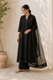 Black Cotton Salwar Suit - Front View | Samyak Fashion