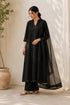 Black Cotton Salwar Suit - Front View | Samyak Fashion