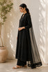 Black Cotton Salwar Suit - Back View | Samyak Fashion