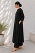 Black Cotton Top Bottom - Back View | Samyak Fashion